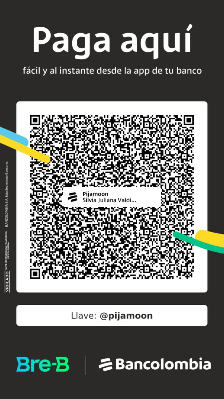 Código QR de Bancolombia de Pijamoon, llave @pijamoon